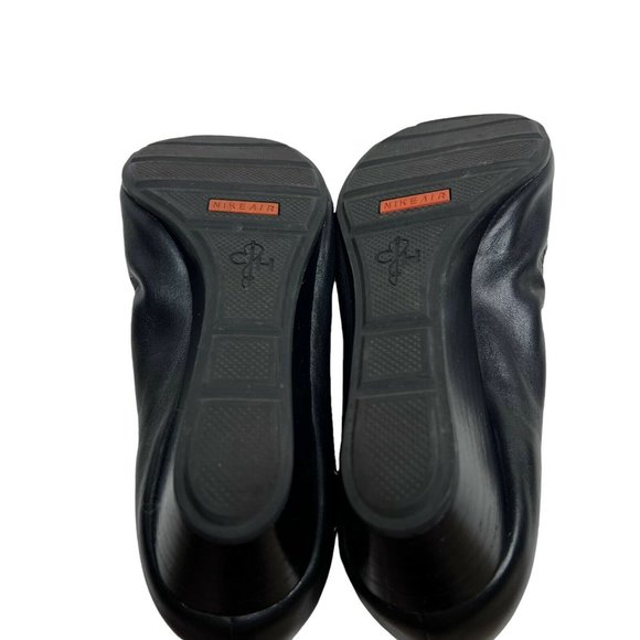 Cole Haan ELSIE Black Patent Leather Cap Toe Slip On Wedge Heel Shoe Size 9B - Picture 6 of 9